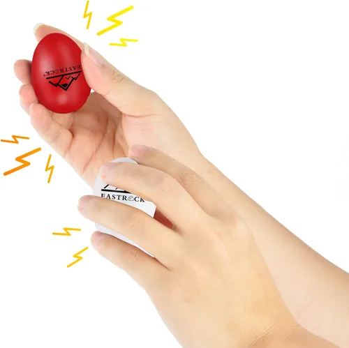 Miniatura 4 de EASTROCK Juego de 6 unidades de maracas musicales en forma de huevo, instrumentos de percusión de mano, plástico