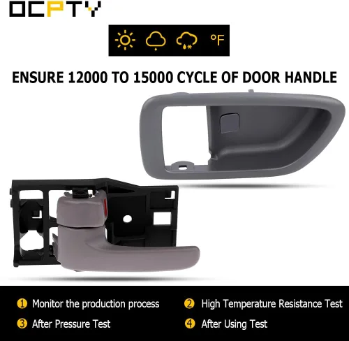 Miniatura 5 de OCPTY Manijas de puerta interiores delanteras y traseras del lado izquierdo del conductor de repuesto para Toyota Sequoia 2001-2007 para Toyota