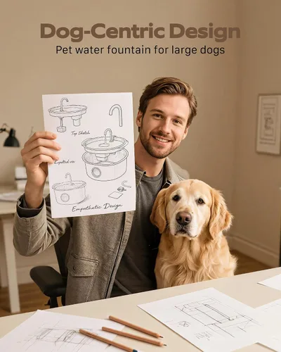 Miniatura 8 de Fuente de agua para mascotas para perros grandes: fuente de agua de metal para perros, fuentes silenciosas para gatos grandes para beber, fuente
