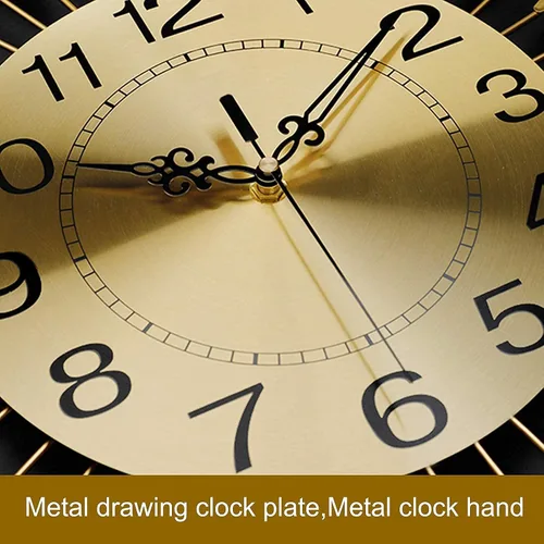 Miniatura 3 de Reloj de pared grande de estilo lujoso, estilo pavo real, de 23.7 pulgadas, sin tictac, silencioso, de cristal acrílico, decoración moderna y Azul
