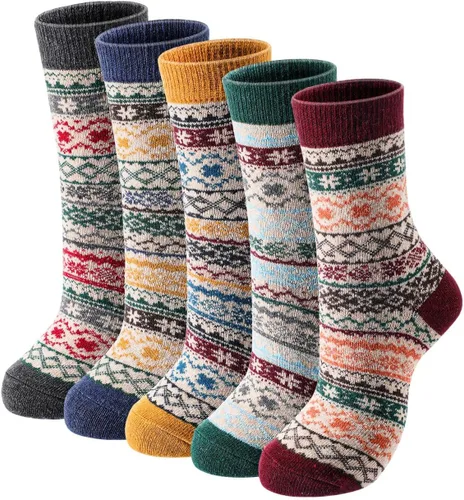 Miniatura 8 de Clothirily Wool Socks for Women, Vintage Womens Wool Socks, Winter Warm Boot Sock for Women Men, Thick Winter Cozy Sock