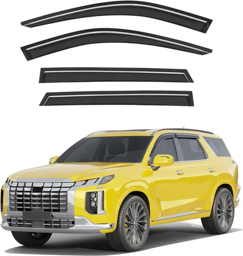 Miniatura 39 de Protectores de lluvia extra gruesos para ventana Chevrolet (Chevy) Silverado GMC Sierra 1500 2500HD 3500HD 3500HD Crew Cab 2019-2026, deflectores