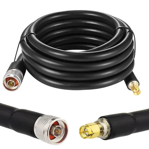 Miniatura 7 de XRDS -RF Cable SMA a N de 2 pies, conector N-macho a SMA-macho Cable de extensión KMR400 de baja pérdida