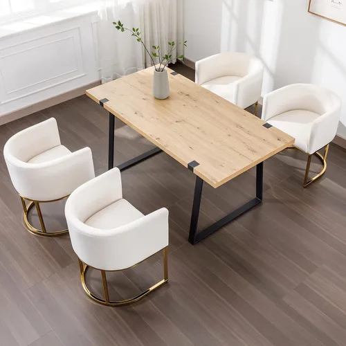 Miniatura 26 de RIVOVA Silla de Comedor Tapizada, Sillón Lateral Moderno Tipo Barril Tapizado, Sillas de Comedor Tapizadas, Cómodo Sillón, Silla Lateral de Cocina
