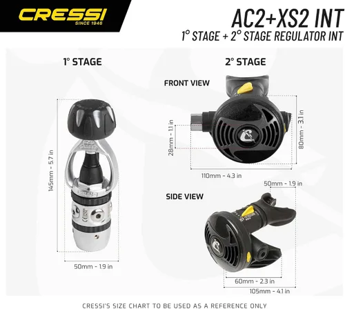 Miniatura 6 de Cressi Regulador de buceo ideal para principiantes y alquiler- Simple, fuerte y fácil de usar - Filtro cónico y sistema de regulación aguas abajo