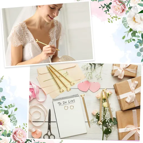 Miniatura 3 de Thenshop 24 piezas de bolígrafos con forma de corazón retráctiles de metal, lindos bolígrafos de 1.0 mm, tinta negra, bolígrafos de bola