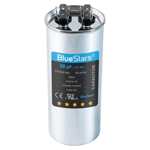 Miniatura 45 de [Listado UL] BlueStars 10 uF ± 5% MFD 370/440V CBB65 CBB65A Pieza de Repuesto de Capacitor de Arranque y Funcionamiento Ovalado - Capacitores