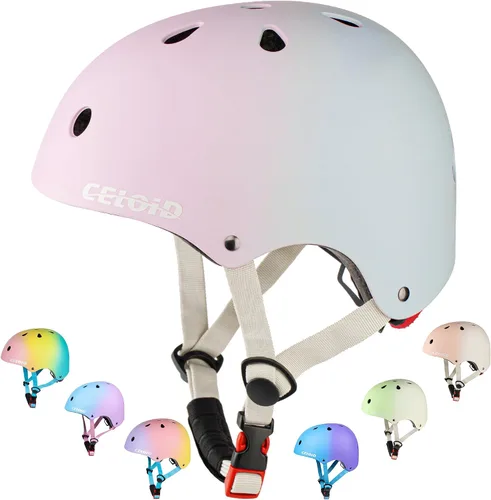 Miniatura 22 de Casco de bicicleta para niños, cascos de patineta para niños de 2 a 3 a 5 a 8 a 14 años, ajustable, multideporte, bicicleta, patinaje, fútbol