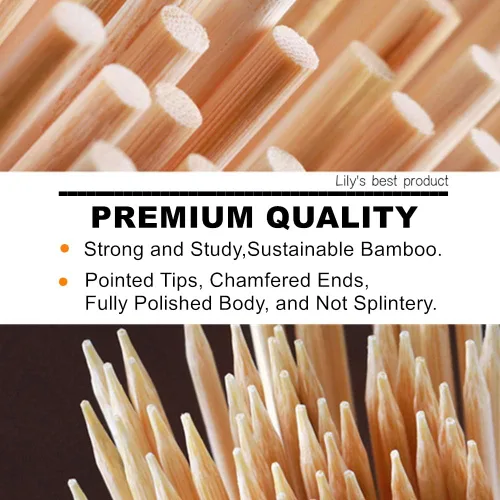 Miniatura 3 de HOPELF Brochetas de bambú natural de 16 pulgadas para barbacoa, kabob, parrilla, barbacoa, cocina, asado, malvaviscos, estacas de plantas