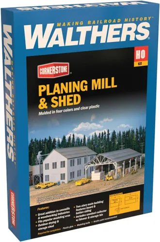 Miniatura 5 de Walthers, Inc. Kit de molino y cobertizo de planificación, 6 X 8 X 5-3/4" 15 X 20 X 5.6 in