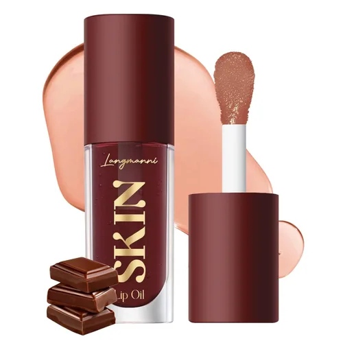 BANGFENG Big Brush Head Aceite Hidratante para Labios con Brillo, Tinte Labial Voluminizador, Brillo Labial Hidratante Bálsamo Labial Tintado