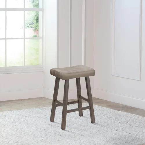 Miniatura 2 de Hillsdale Taburete para mostrador de sillín para muebles, gris rústico