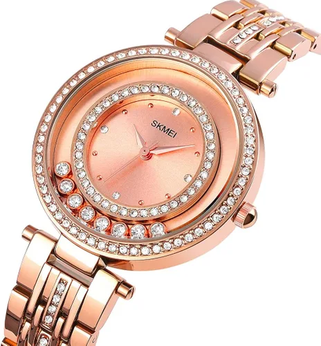 Miniatura 2 de SKMEI Lady Watches for Women Female Bling Dress Fashion Luxury Diamond Business Casual Analog Quartz Waterproof Stainless Steel Wristwatches Gifts