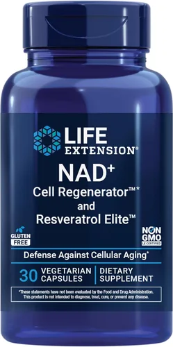 Life Extension NAD+ Cell Regenerator™ y Resveratrol Elite™*, ribósido de nicotinamida, trans-resveratrol, quercetina, fisetina, salud cardíaca,