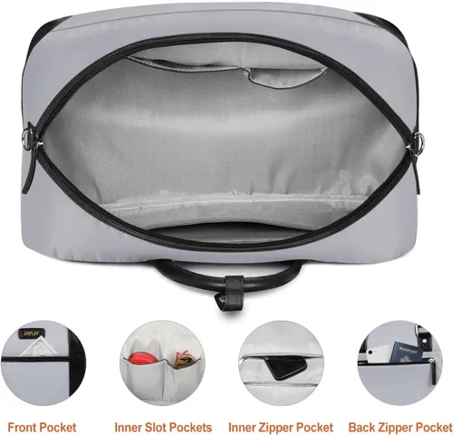 Miniatura 84 de IBFUN Bolsas de fin de semana para mujer, bolsa grande de lona para viaje, bolsa de viaje con compartimento para zapatos, 21 pulgadas, juego de 3