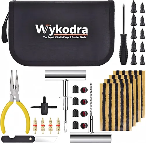 Miniatura 8 de Kit de reparación de neumáticos, kit de enchufe de neumáticos, clavo de reparación de neumáticos de goma, reparación profesional de neumáticos