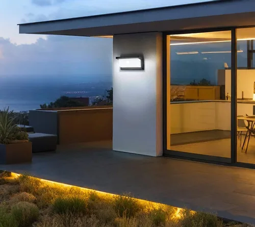 Miniatura 6 de iKenta Luces de porche al aire libre con sensor de movimiento, 18 W, 6000 K, IP65, impermeable, iluminación exterior para exteriores, aplique
