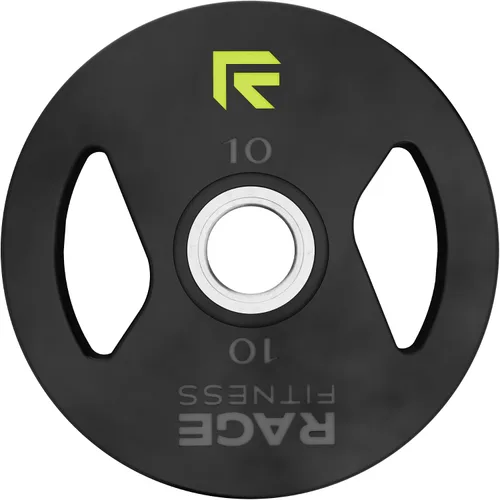 Miniatura 8 de Rage Fitness Cast Iron Weight Plates, Rubber Coated, 2" Steel Insert (5lb, 10lb, 25lb, 45lb - SOLD INDIVIDUALLY), Rubber Weight Plates for Strength