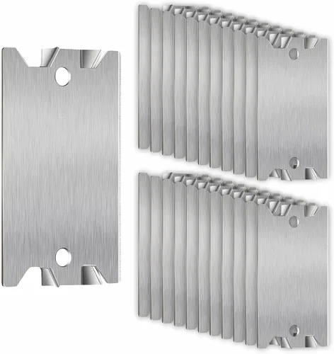 Paquete de 50 placas de clavo para tachuelas, placas de seguridad de acero para proteger la fontanería y el cableado, protectores de cable de 1.5 x