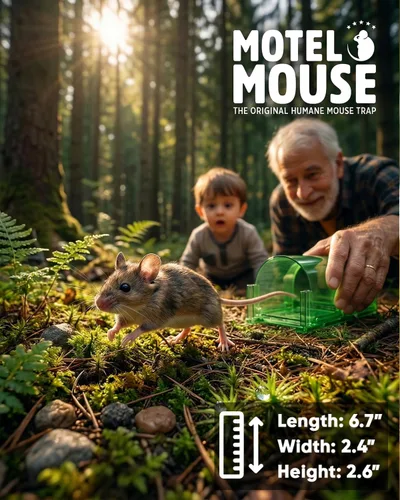 Miniatura 6 de Trampas para Ratones Motel Mouse Humanas Sin Matar de Captura Viva y Liberación 4 Pack - Reutilizable, Fácil de Usar y Limpiar, Liberación Sin