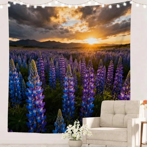 Miniatura 40 de Batmerry Tapiz de pintura abstracta apagado, trazos de expresión artística arte de pared, decoración para colgar, fibra de poliéster, blanco