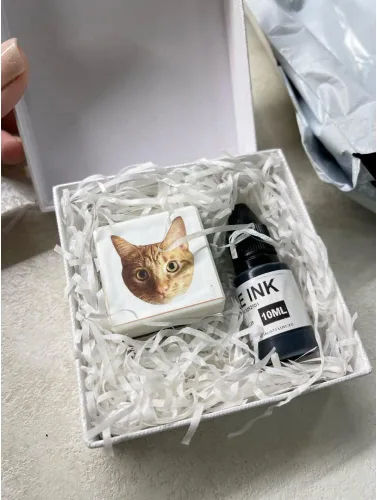 Miniatura 7 de Sello personalizado, sellos autoentintados personalizados para retratos de fotos de mascotas, sellos de goma personalizados, sello cuadrado