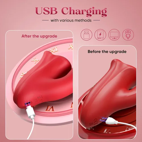 Miniatura 6 de Vibrador para adultos, juguetes sexuales para mujeres, juguete sexual de rosa-lengua, consolador, vibrador de punto G con 10 lamidas, succión