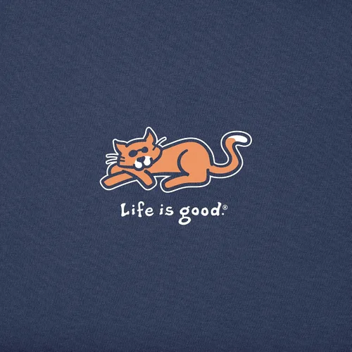 Miniatura 4 de Life is Good Camiseta vintage con estampado de gato para mujer