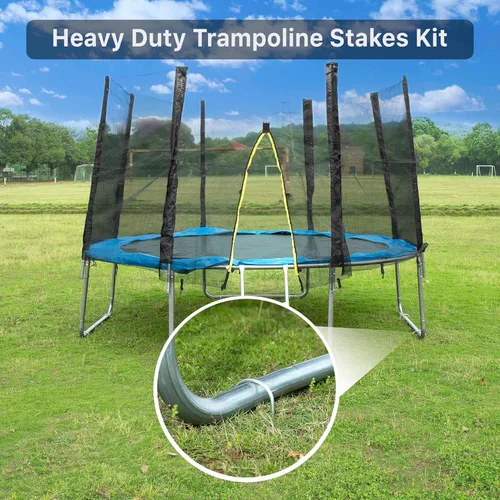 Miniatura 4 de Anclas de Estacas de Trampolín de Servicio Pesado para Vientos Fuertes Tipo U con Puntas Agudas Anclajes de Suelo de Seguridad de Acero Galvanizado