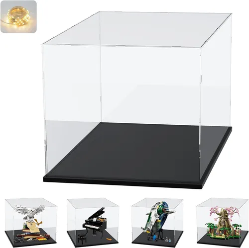 Miniatura 14 de Vitrina de acrílico transparente engrosada para coleccionables Lego 75325, caja transparente de autoensamblaje, gran protección antipolvo con base
