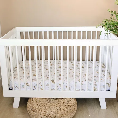 Miniatura 8 de Sábanas de cuna neutrales – Sábanas bajeras para cuna de bebé niña y niño – Paquete de 2 colchones estándar y niños pequeños – Mezcla de algodón