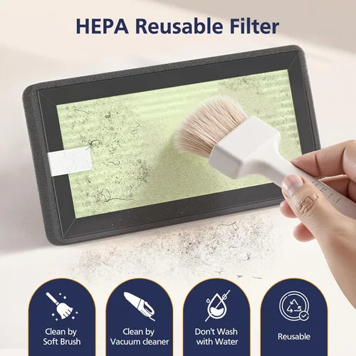 Miniatura 5 de Paquete de 4 filtros de repuesto HEPA compatibles con el esterilizador y secadora todo en uno de Dr. Brown para biberones y chupetes, potente filtro