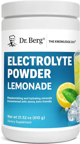 Miniatura 8 de Dr. Berg Zero Sugar Hydration Keto Electrolyte Powder - Mejorado con 1000 mg de potasio y sal rosa real del Himalaya (no sal de mesa) – Suplemento