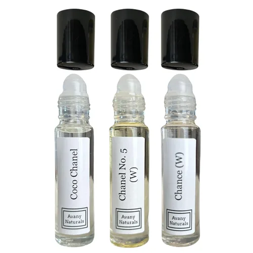 Miniatura 8 de Juego de 3 aceites de perfume para mujer, aroma inspirado en suave y limpio, fragancia corporal enrollable para capas, 0.3 fl oz (colección limpia)
