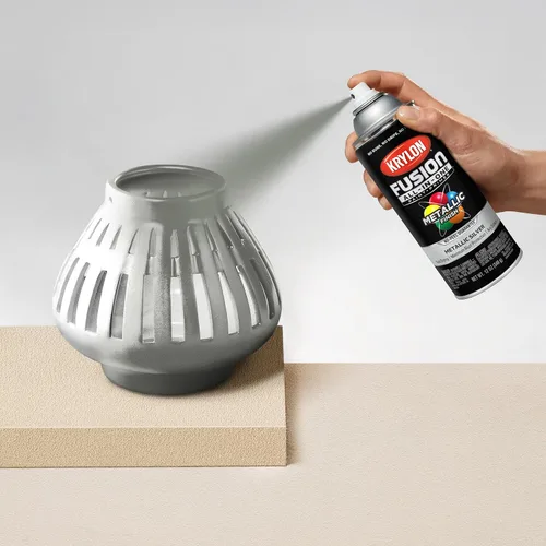 Miniatura 349 de Krylon Fusion - Pintura en aerosol adhesiva todo en uno para uso en interiores y exteriores, 12 onzas, aluminio