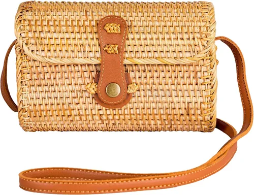 Natural NEO Phone Straw Bag Crossbody Small Boho Purse Rattan For Women Shoulder Crossbody Necessities Bags Wicker Summer