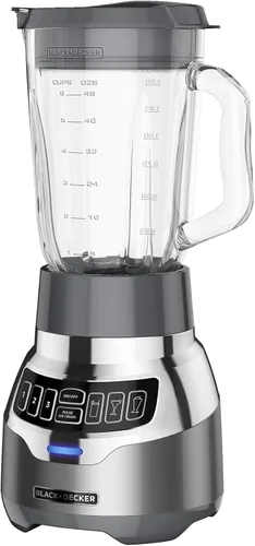 BLACK+DECKER Licuadora digital PowerCrush con tecnología silenciosa, acero inoxidable, BL1300DG-P