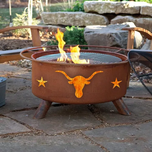 Miniatura 2 de Patina Products F202 Texas Longhorn - Hoguera de acero para exteriores, 24 x 24 x 11 pulgadas, acabado de pátina natural