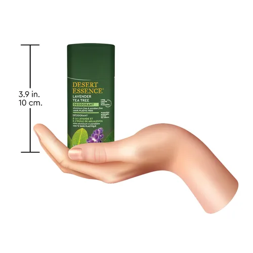 Miniatura 5 de Desert Essence Lavendar Desodorante de árbol de té – 100% libre de plástico, protección natural del olor – Sin aluminio ni parabenos con árbol de té