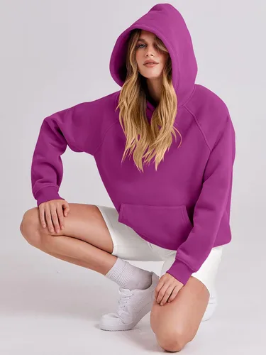 Miniatura 122 de ANRABESS - Sudaderas con capucha para mujer, sobre talla, de vellón de manga larga, modelo de 2024, para otoño