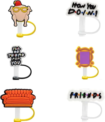 Miniatura 16 de Paquete de 6 unidades de topper para pajitas de 8 mm, lindo y divertido (paquete para mamá de perro)