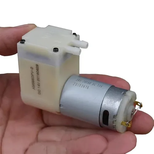 Miniatura 2 de DC 12V-15V Gran Flujo Mini 395 Motor Bomba de aire de vacío Bomba de diafragma de succión de presión negativa DIY Packer Inflador Tanque de acuario