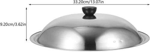 Miniatura 3 de Angoily Tapa de olla de acero inoxidable, cubierta de salpicaduras de aceite para cocinar, herramienta de cocina para retener el calor y evitar