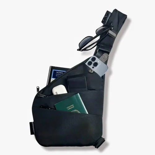 Miniatura 3 de Flex Moves PERSONAL FLEX BAG Bolso bandolera antirrobo para hombres y mujeres, bolsa de pecho para deportes, viajes, uso diario