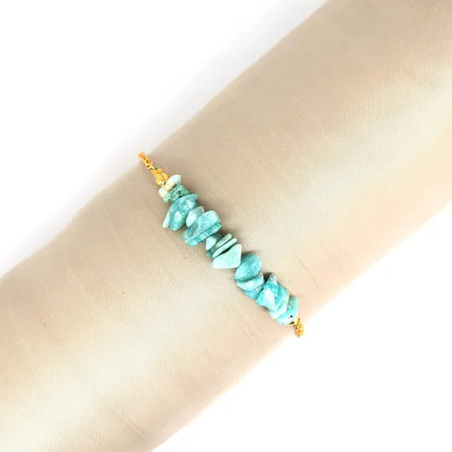 Miniatura 27 de Gempires Natural Chips Bar Bracelet, Energy Healing Crystals, Birthday, Gift for Her, Gemstone Jewelry 8 inch