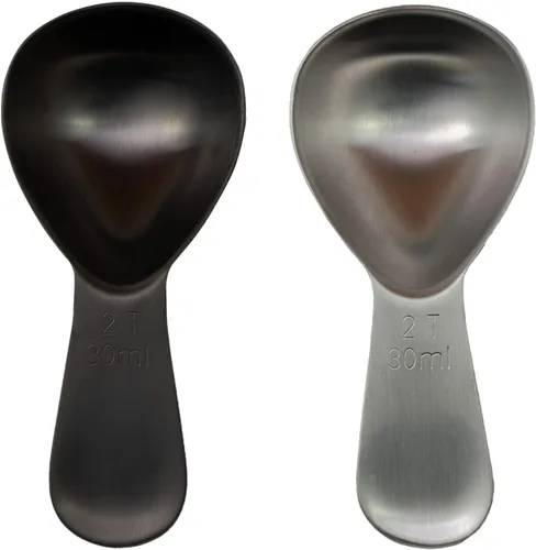 Miniatura 2 de Cuchara de café de 2 cucharadas – Negro cepillado – Acero inoxidable – Cuchara de medición precisa para café, té y más – Mango ergonómico