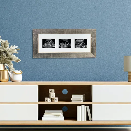 Miniatura 2 de BARNWOODUSA Marco de fotos Sonogram Marco de fotos de recuerdo de progresión de ultrasonido de bebé Marco de fotos de hitos del embarazo 1