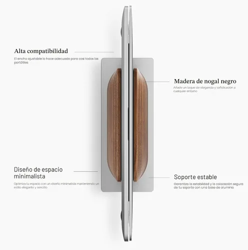 Miniatura 2 de UPERGO Soporte vertical para computadora portátil, soporte para computadora portátil para acoplar MacBook, MacBook Pro y otras computadoras