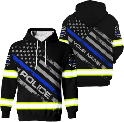 Miniatura 27 de Sudadera con capucha de alta visibilidad para hombres - Colección de trabajos con nombre personalizado Clase 3 Ropa de trabajo reflectante