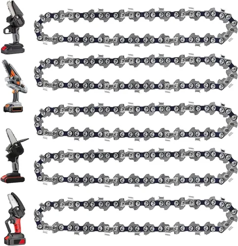 Miniatura 11 de Accesorios de repuesto de cadena de motosierra de 6 pulgadas, 4 cadenas de sierra de cadena para motosierra eléctrica portátil inalámbrica